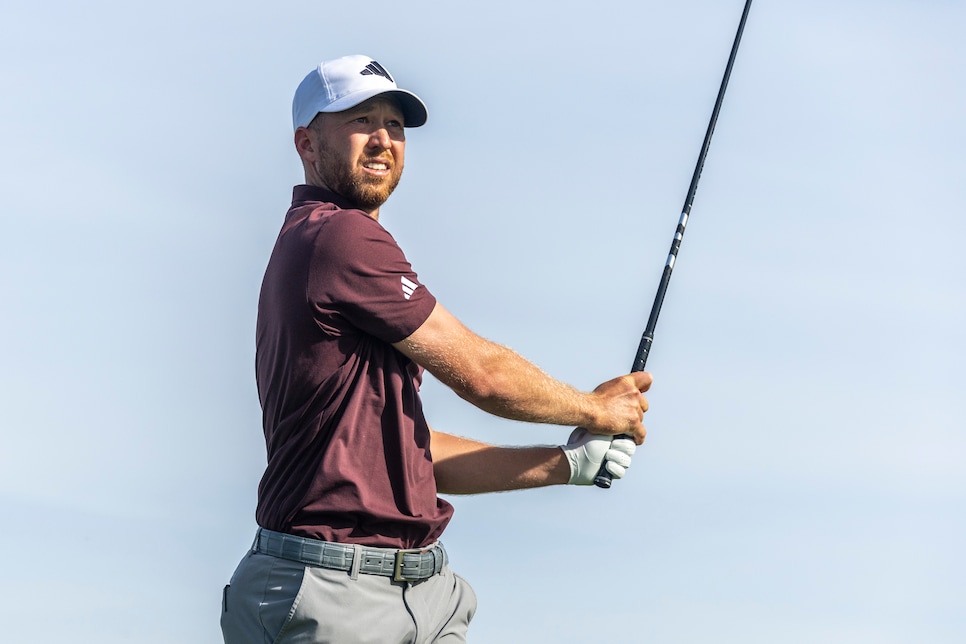 LA JOLLA, CA - FEBRUARY 16: Daniel Berger watches his drive from the second tee during the final round of the Genesis Invitational tournament, Sunday, 
February 16, 2025, at Torrey Pines Golf Course in La Jolla, California. (Photo by Tony Ding/Icon Sportswire via Getty Images)